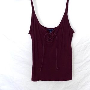 Burgundy Cute Tank Top